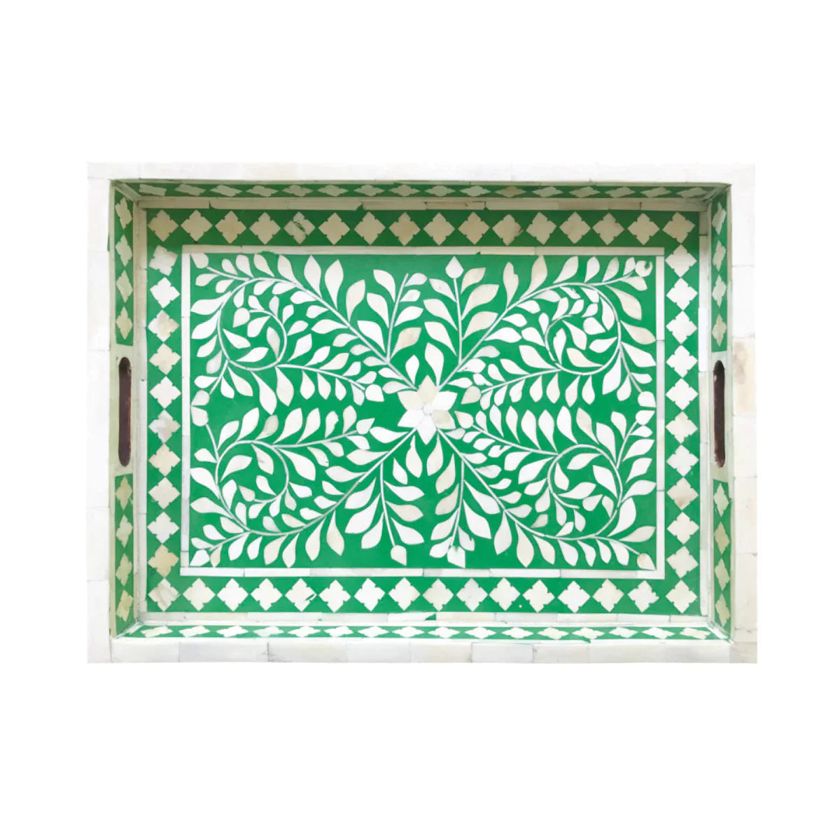 Spiral Foliage Rectangular Tray