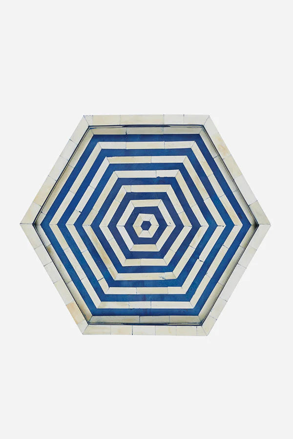 Stripe Hexagon Tray