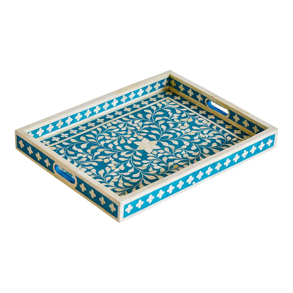 Spiral Foliage Rectangular Tray