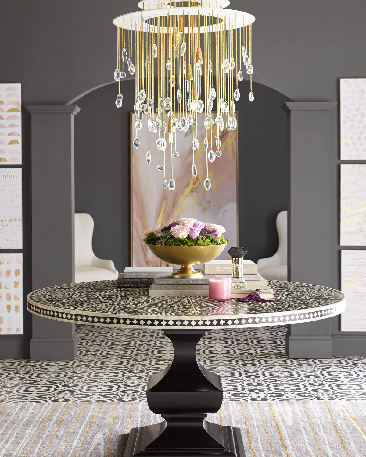 Spiral Foliage Round Dining Table