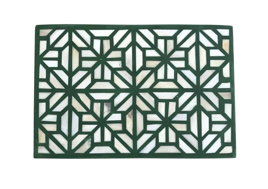 Tortoise Bone Inlay Box Green